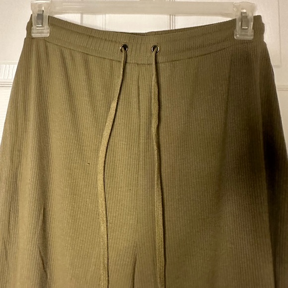 CULPOS x INC Jogger Cardigan 3 Piece Set - Olive Green Soft Ribbed Tracksuit - Picture 8 of 11